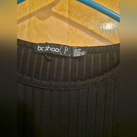 Boohoo Mid way black ribbed crew neck dress size 6 * - Picture 3 of 4